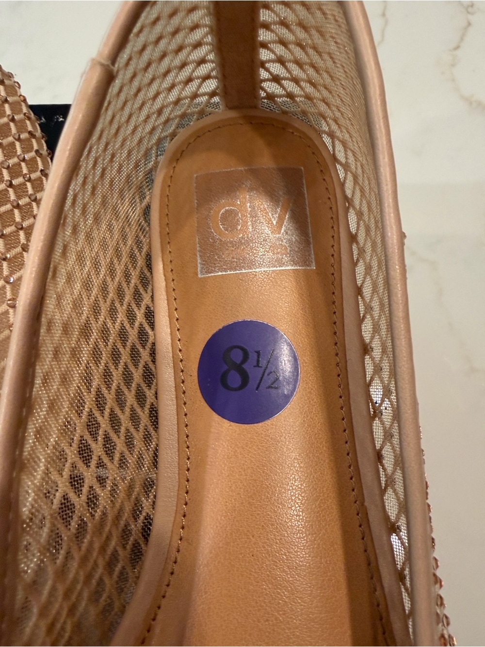 DV Dolce Vita Women's Marceline Nude Mesh Flat Shoe - Size 8.5 - Picture 13 of 17